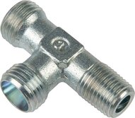 Trójnik hydrauliczny LE, gwinty R 1/4"-10 L (M16x1,5), stal ocynkowana