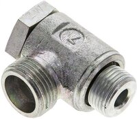 Złączka hydrauliczna kątowa Banjo, nastawna, G 3/8" 12 S (M20x1,5), stal ocynkowana