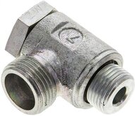 Złączka hydrauliczna kątowa Banjo, nastawna, G 3/8" 12 S (M20x1,5), stal ocynkowana