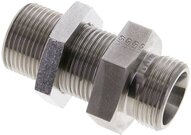 Złączka hydrauliczna prosta, grodziowa, gwint 20 S (M30x2), stal nierdzewna
