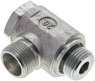 Złączka hydrauliczna kątowa Banjo, nastawna, G 1/2" 14 S (M22x1,5), stal ocynkowana