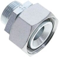 Złączka prosta hydrauliczna, redukcyjna, 35 L-22 L (M30x2), uszczelnienie stożkowe, stal ocynkowana