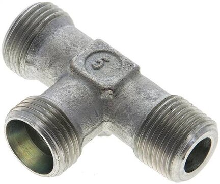 Trójnik hydrauliczny LE, gwinty R 3/8"-12 L (M18x1,5), stal ocynkowana