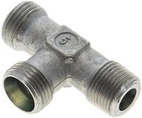 Trójnik hydrauliczny LE, gwinty R 3/8"-12 L (M18x1,5), stal ocynkowana
