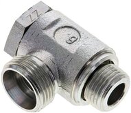 Złączka hydrauliczna kątowa Banjo, nastawna, gwint M 18x1,5-15 L (M22x1,5), stal ocynkowana