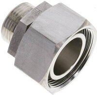 Złączka prosta hydrauliczna, redukcyjna, 35 L-22 L (M30x2), uszczelnienie stożkowe, stal nierdzewna
