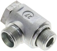 Złączka hydrauliczna kątowa Banjo, nastawna, G 1/2" 15 L (M22x1,5), stal ocynkowana