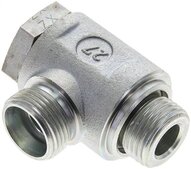 Złączka hydrauliczna kątowa Banjo, nastawna, G 1/2" 15 L (M22x1,5), stal ocynkowana