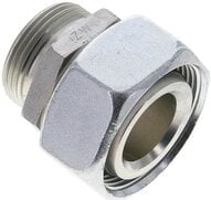 Złączka prosta hydrauliczna, redukcyjna, 35 L-28 L (M36x2), uszczelnienie stożkowe, stal ocynkowana