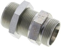 Złączka hydrauliczna prosta, grodziowa, gwint 28 L (M36x2), stal ocynkowana