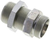 Złączka hydrauliczna prosta, grodziowa, gwint 28 L (M36x2), stal ocynkowana