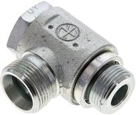 Złączka hydrauliczna kątowa Banjo, nastawna, gwint M 22x1,5-16 S (M24x1,5), stal ocynkowana