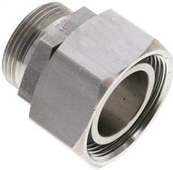 Złączka prosta hydrauliczna, redukcyjna, 35 L-28 L (M36x2), uszczelnienie stożkowe, stal nierdzewna