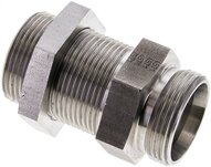 Złączka hydrauliczna prosta, grodziowa, gwint 28 L (M36x2), stal nierdzewna