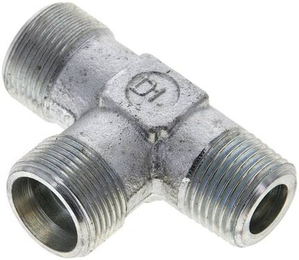 Trójnik hydrauliczny LE, gwinty R 1/2"-16 S (M24x1,5), stal ocynkowana
