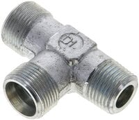 Trójnik hydrauliczny LE, gwinty R 1/2"-16 S (M24x1,5), stal ocynkowana