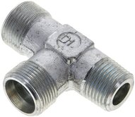 Trójnik hydrauliczny LE, gwinty R 1/2"-16 S (M24x1,5), stal ocynkowana