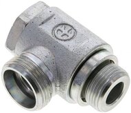Złączka hydrauliczna kątowa Banjo, nastawna, gwint M 22x1,5-18 L (M26x1,5), stal ocynkowana