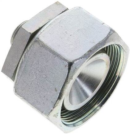 Złączka prosta hydrauliczna, redukcyjna, 38 S-12 S (M20x1,5), uszczelnienie stożkowe, stal ocynkowana