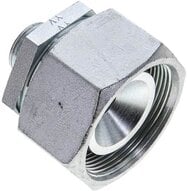 Złączka prosta hydrauliczna, redukcyjna, 38 S-16 S (M24x1,5), uszczelnienie stożkowe, stal ocynkowana