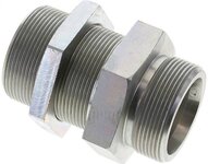 Złączka hydrauliczna prosta, grodziowa, gwint 38 S (M52x2), stal ocynkowana