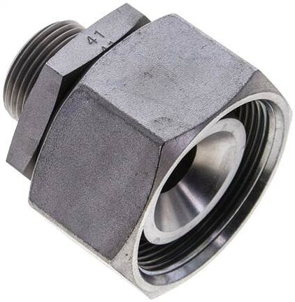 Złączka prosta hydrauliczna, redukcyjna, 38 S-20 S (M30x2), uszczelnienie stożkowe, stal ocynkowana