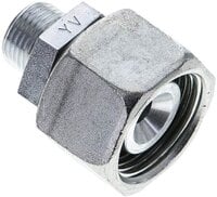 Złączka prosta hydrauliczna, redukcyjna, 20 S-10 S (M18x1,5), uszczelnienie stożkowe, stal ocynkowana