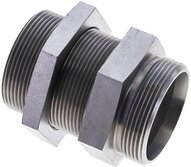 Złączka hydrauliczna prosta, grodziowa, gwint 42 L (M52x2), stal ocynkowana