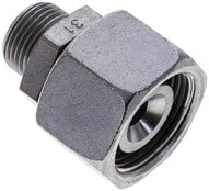Złączka prosta hydrauliczna, redukcyjna, 20 S-12 S (M20x1,5), uszczelnienie stożkowe, stal ocynkowana