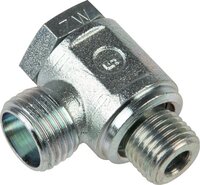 Złączka hydrauliczna kątowa Banjo, nastawna, G 1/8" 4 LL (M8x1), stal ocynkowana