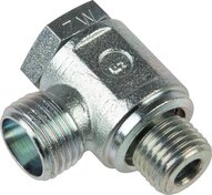 Złączka hydrauliczna kątowa Banjo, nastawna, G 1/8" 4 LL (M8x1), stal ocynkowana