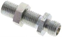 Złączka hydrauliczna prosta, grodziowa, gwint 6 L (M12x1,5), stal ocynkowana