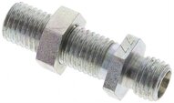 Złączka hydrauliczna prosta, grodziowa, gwint 6 L (M12x1,5), stal ocynkowana