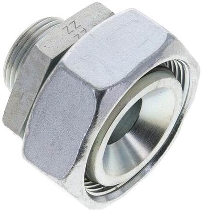 Złączka prosta hydrauliczna, redukcyjna, 42 L-22 L (M30x2), uszczelnienie stożkowe, stal ocynkowana