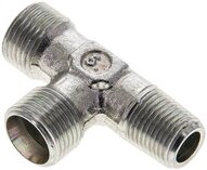 Trójnik hydrauliczny LE, gwinty R 1/8"-8 LL (M12x1), stal ocynkowana