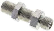 Złączka hydrauliczna prosta, grodziowa, gwint 6 S (M14x1,5), stal ocynkowana