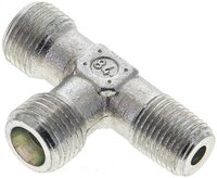 Trójnik hydrauliczny LE, gwinty R 1/4"-8 S (M16x1,5), stal ocynkowana