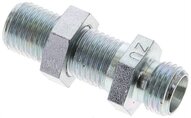 Złączka hydrauliczna prosta, grodziowa, gwint 8 L (M14x1,5), stal ocynkowana