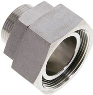 Złączka prosta hydrauliczna, redukcyjna, 42 L-28 L (M36x2), uszczelnienie stożkowe, stal nierdzewna