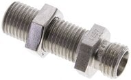 Złączka hydrauliczna prosta, grodziowa, gwint 8 L (M14x1,5), stal nierdzewna