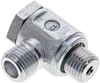 Złączka hydrauliczna kątowa Banjo, nastawna, G 1/4" 6 S (M14x1,5), stal ocynkowana