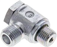 Złączka hydrauliczna kątowa Banjo, nastawna, G 1/4" 6 S (M14x1,5), stal ocynkowana