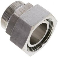 Złączka prosta hydrauliczna, redukcyjna, 42 L-35 L (M45x2), uszczelnienie stożkowe, stal nierdzewna