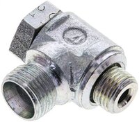 Złączka hydrauliczna kątowa Banjo, nastawna, G 1/8" 8 LL (M12x1), stal ocynkowana