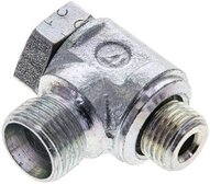 Złączka hydrauliczna kątowa Banjo, nastawna, G 1/8" 8 LL (M12x1), stal ocynkowana