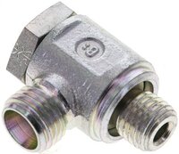 Złączka hydrauliczna kątowa Banjo, nastawna, gwint M 12x1,5-8 L (M14x1,5), stal ocynkowana