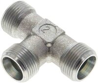 Trójnik hydrauliczny T, gwinty zewnętrzne 14 S (M22x1,5), stal ocynkowana