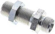 Złączka hydrauliczna prosta, grodziowa, gwint 10 L (M16x1,5), stal ocynkowana