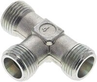 Trójnik hydrauliczny T, gwinty zewnętrzne 10 S (M18x1,5), stal ocynkowana