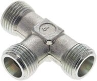 Trójnik hydrauliczny T, gwinty zewnętrzne 10 S (M18x1,5), stal ocynkowana